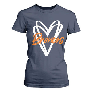 Vintage DFB T Shirt For Women Football Team Fans Heart Graphic Game Day TS10 Navy Print Your Wear
