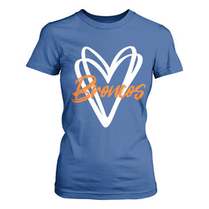 Vintage DFB T Shirt For Women Football Team Fans Heart Graphic Game Day TS10 Royal Blue Print Your Wear