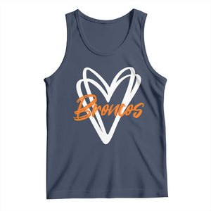 Vintage DFB Tank Top Football Team Fans Heart Graphic Game Day TS10 Navy Print Your Wear