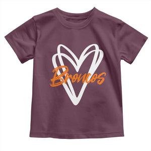 Vintage DFB Toddler T Shirt Football Team Fans Heart Graphic Game Day TS10 Maroon Print Your Wear