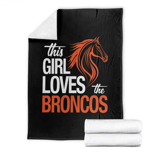 This Girl Loves The DFB Throw Blanket Football Inspirational Game Day Heart Graphic TS10 Black Print Your Wear