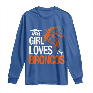 This Girl Loves The DFB Long Sleeve Shirt Football Inspirational Game Day Heart Graphic TS10 Royal Blue Print Your Wear