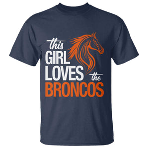 This Girl Loves The DFB T Shirt Football Inspirational Game Day Heart Graphic TS10 Navy Print Your Wear
