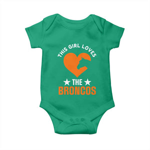 This Girl Loves The DFB Baby Onesie Vintage Football Inspirational Game Day TS10 Irish Green Print Your Wear