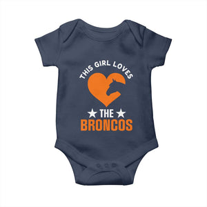 This Girl Loves The DFB Baby Onesie Vintage Football Inspirational Game Day TS10 Navy Print Your Wear