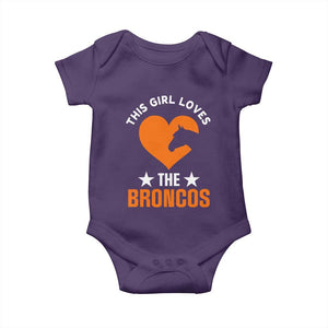 This Girl Loves The DFB Baby Onesie Vintage Football Inspirational Game Day TS10 Purple Print Your Wear