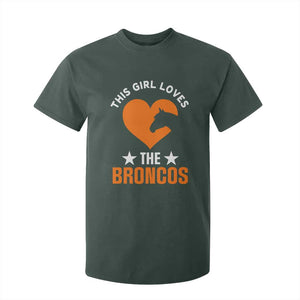 This Girl Loves The DFB T Shirt For Kid Vintage Football Inspirational Game Day TS10 Dark Forest Green Print Your Wear