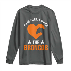 This Girl Loves The DFB Long Sleeve Shirt Vintage Football Inspirational Game Day TS10 Dark Heather Print Your Wear
