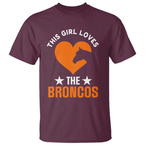 This Girl Loves The DFB T Shirt Vintage Football Inspirational Game Day TS10 Maroon Print Your Wear