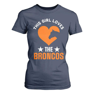 This Girl Loves The DFB T Shirt For Women Vintage Football Inspirational Game Day TS10 Navy Print Your Wear
