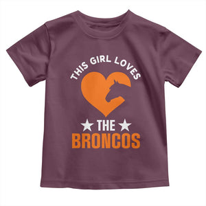 This Girl Loves The DFB Toddler T Shirt Vintage Football Inspirational Game Day TS10 Maroon Print Your Wear