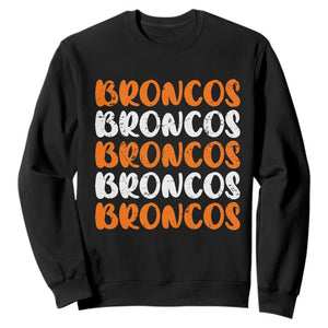Vintage Broncos Sweatshirt Retro Novelty Football Inspirational TS10 Black Print Your Wear