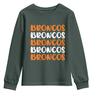 Vintage DFB Youth Sweatshirt Retro Novelty Football Inspirational TS10 Dark Forest Green Print Your Wear