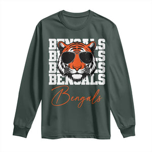 Vintage BFT Long Sleeve Shirt Retro Sports Fan Trendy Game Day Gift TS10 Dark Forest Green Print Your Wear