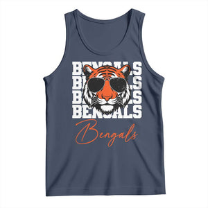 Vintage BFT Tank Top Retro Sports Fan Trendy Game Day Gift TS10 Navy Print Your Wear