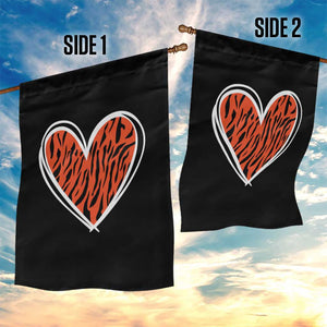 Bengal Tiger Heart Garden Flag Retro BFT Sports Fan Trendy Game Day Gift TS10 Print Your Wear