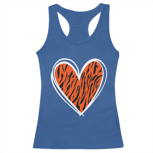 Bengal Tiger Heart Racerback Tank Top Retro BFT Sports Fan Trendy Game Day Gift TS10 Royal Blue Print Your Wear