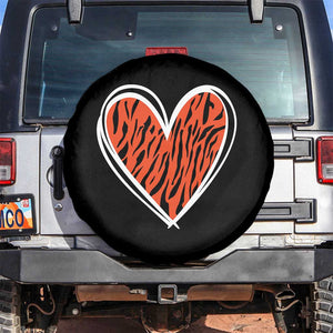 Bengal Tiger Heart Spare Tire Cover Retro BFT Sports Fan Trendy Game Day Gift TS10 No hole Black Print Your Wear