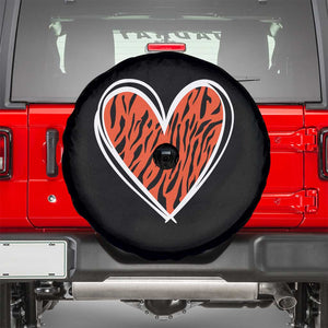 Bengal Tiger Heart Spare Tire Cover Retro BFT Sports Fan Trendy Game Day Gift TS10 Black Print Your Wear