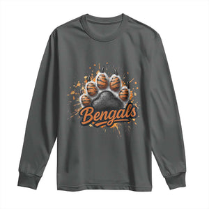 Vintage BFT Football Long Sleeve Shirt Retro Sports Fan Trendy Game Day Spirit TS10 Dark Heather Print Your Wear