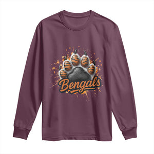 Vintage BFT Football Long Sleeve Shirt Retro Sports Fan Trendy Game Day Spirit TS10 Maroon Print Your Wear