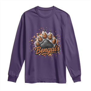 Vintage BFT Football Long Sleeve Shirt Retro Sports Fan Trendy Game Day Spirit TS10 Purple Print Your Wear