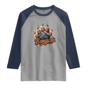 Vintage BFT Football Raglan Shirt Retro Sports Fan Trendy Game Day Spirit TS10 Sport Gray Navy Print Your Wear