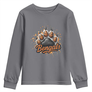 Vintage BFT Football Youth Sweatshirt Retro Sports Fan Trendy Game Day Spirit TS10 Charcoal Print Your Wear