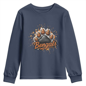 Vintage BFT Football Youth Sweatshirt Retro Sports Fan Trendy Game Day Spirit TS10 Navy Print Your Wear