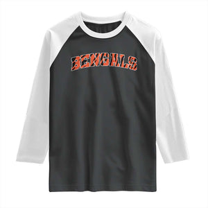 Vintage BFT Football Raglan Shirt Retro Sports Style 80s 90s Gifts TS10 Black White Print Your Wear