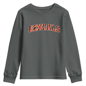 Vintage BFT Football Youth Sweatshirt Retro Sports Style 80s 90s Gifts TS10 Dark Heather Print Your Wear