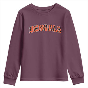 Vintage BFT Football Youth Sweatshirt Retro Sports Style 80s 90s Gifts TS10 Maroon Print Your Wear