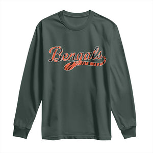 Vintage BFT Football Long Sleeve Shirt Retro Sports Style 80s 90s Cincy Lovers TS10 Dark Forest Green Print Your Wear
