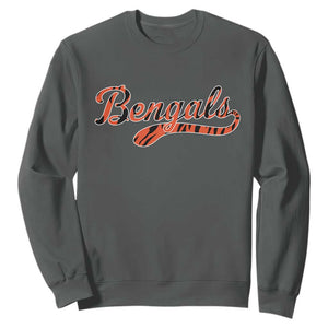 Vintage BFT Football Sweatshirt Retro Sports Style 80s 90s Cincy Lovers TS10 Dark Heather Print Your Wear