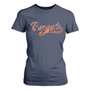 Vintage BFT Football T Shirt For Women Retro Sports Style 80s 90s Cincy Lovers TS10 Navy Print Your Wear