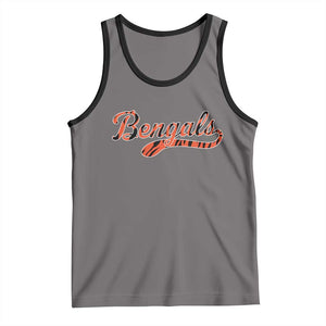 Vintage BFT Football Tank Top Retro Sports Style 80s 90s Cincy Lovers TS10 Deep Heather Black Print Your Wear