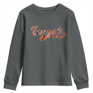 Vintage BFT Football Youth Sweatshirt Retro Sports Style 80s 90s Cincy Lovers TS10 Dark Heather Print Your Wear