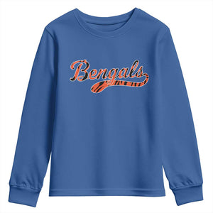 Vintage BFT Football Youth Sweatshirt Retro Sports Style 80s 90s Cincy Lovers TS10 Royal Blue Print Your Wear