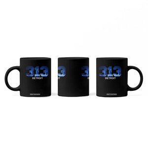 Vintage Detroit Michigan 313 Coffee Mug Area Code Skyline TS10 Print Your Wear