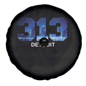 Vintage Detroit Michigan 313 Spare Tire Cover Area Code Skyline TS10 Print Your Wear