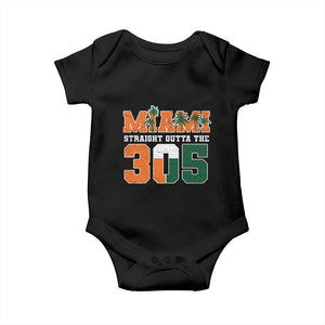 Straight Outta The 305 Miami Baby Onesie Area Code Florida Pride TS10 Black Print Your Wear