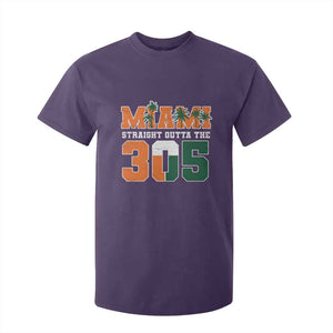 Straight Outta The 305 Miami T Shirt For Kid Area Code Florida Pride TS10 Purple Print Your Wear