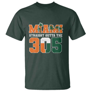 Straight Outta The 305 Miami T Shirt Area Code Florida Pride TS10 Dark Forest Green Print Your Wear