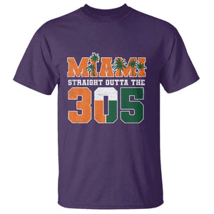 Straight Outta The 305 Miami T Shirt Area Code Florida Pride TS10 Purple Print Your Wear