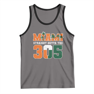 Straight Outta The 305 Miami Tank Top Area Code Florida Pride TS10 Deep Heather Black Print Your Wear