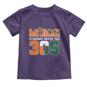 Straight Outta The 305 Miami Toddler T Shirt Area Code Florida Pride TS10 Purple Print Your Wear