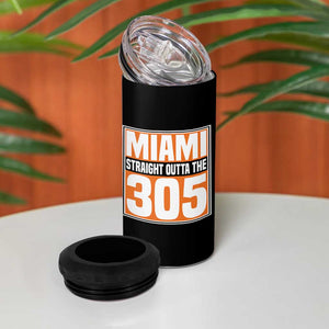 Miami 4 in 1 Can Cooler Tumbler Straight Outta The 305 Area Code Florida Pride TS10 Print Your Wear