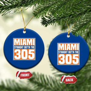 Miami Ceramic Ornament Straight Outta The 305 Area Code Florida Pride TS10 1pc Blue Print Your Wear