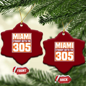 Miami Ceramic Ornament Straight Outta The 305 Area Code Florida Pride TS10 Print Your Wear