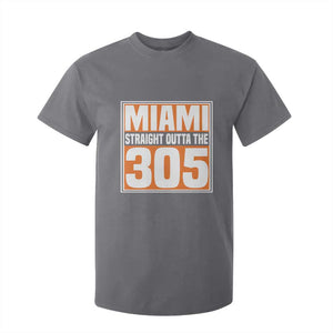 Miami T Shirt For Kid Straight Outta The 305 Area Code Florida Pride TS10 Charcoal Print Your Wear